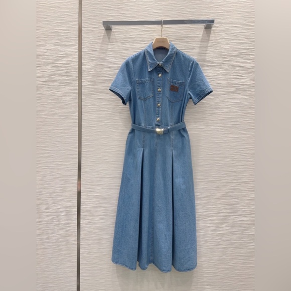 Meet the Posher Dresses & Skirts - Miu Miu light blue denim dress